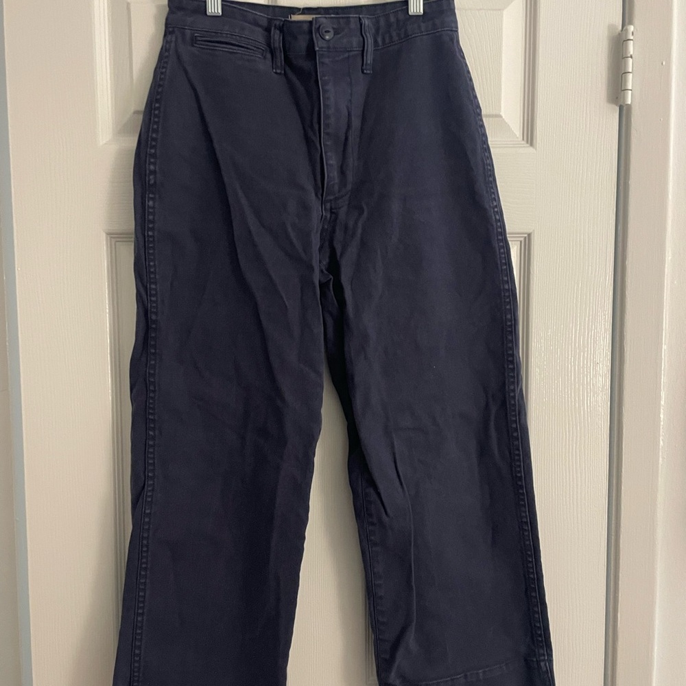 Madewell Emmett slim crop navy pants